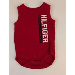0/3mth Sleeveless Red Tommy Hilfiger bodysuit